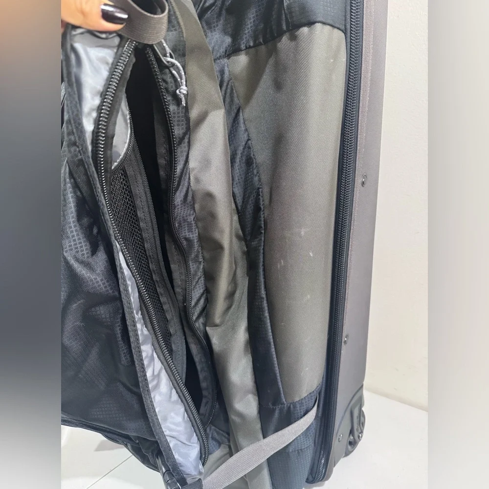 Eddie Bauer Black and Gray Rolling Travel Duffel with Telescoping Handle
